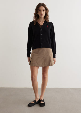 Drapey Melange Mini Skirt