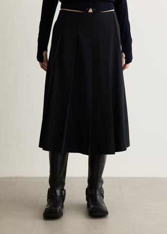 Acadamie Pleated Midi skirt