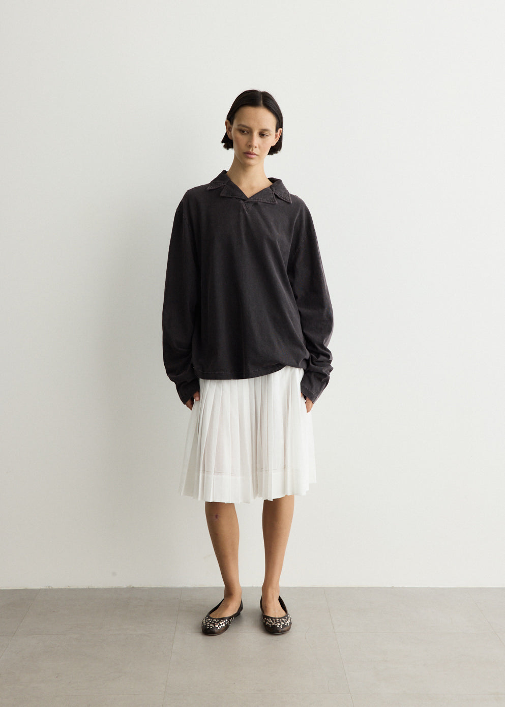 Washed Jersey Long Sleeve T-Shirt