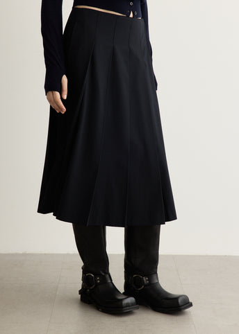 Acadamie Pleated Midi skirt
