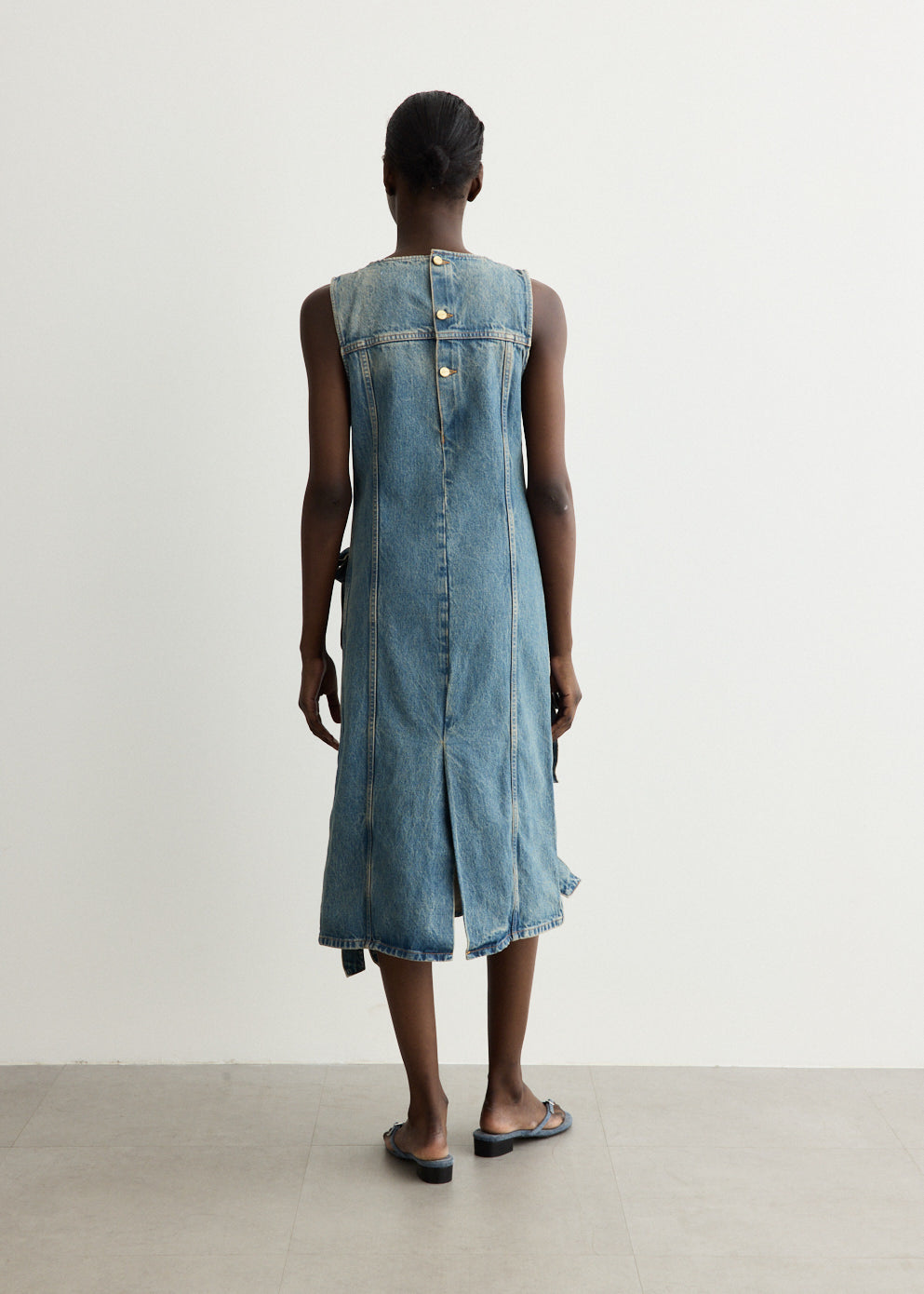 Tint Rigid Denim Bow Dress