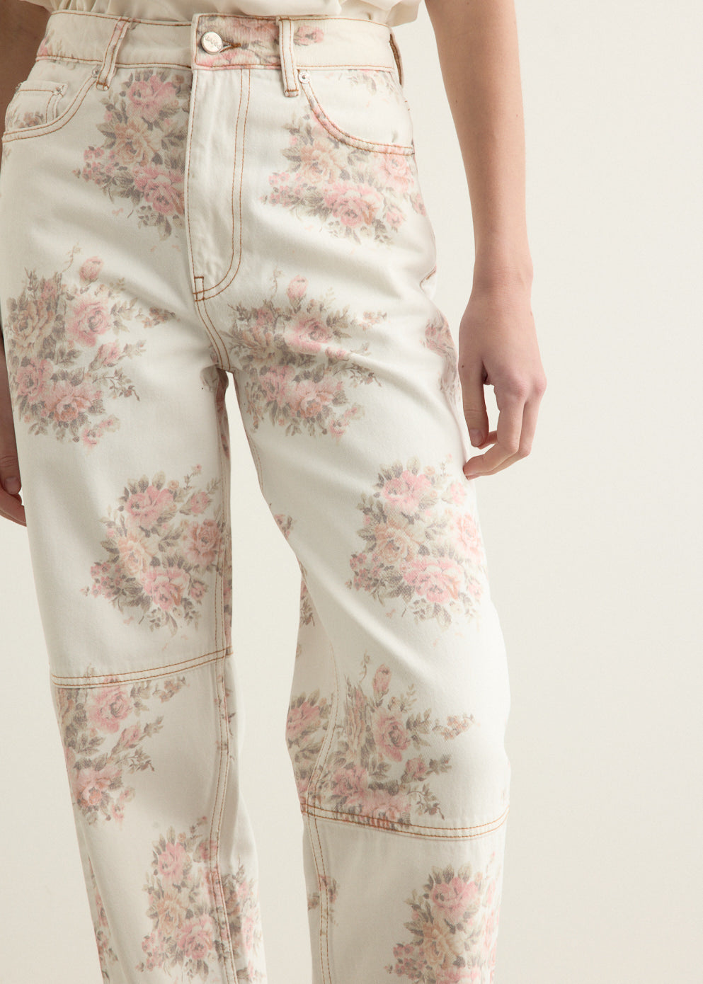 Print Denim Stary Jeans