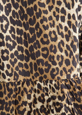 Printed Cotton Poplin Peplum Blouse