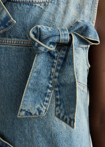 Tint Rigid Denim Bow Dress