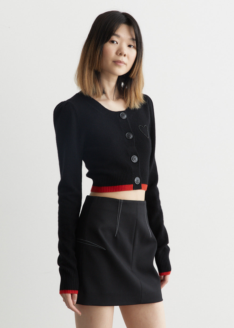 Cropped O-Neck Cardigan
