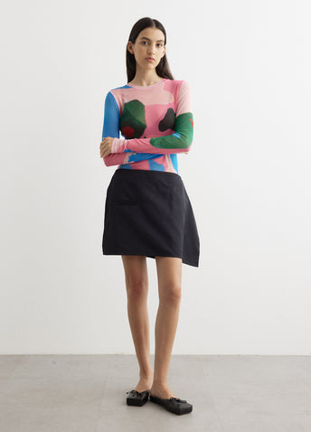 Side Panel Mini Skirt
