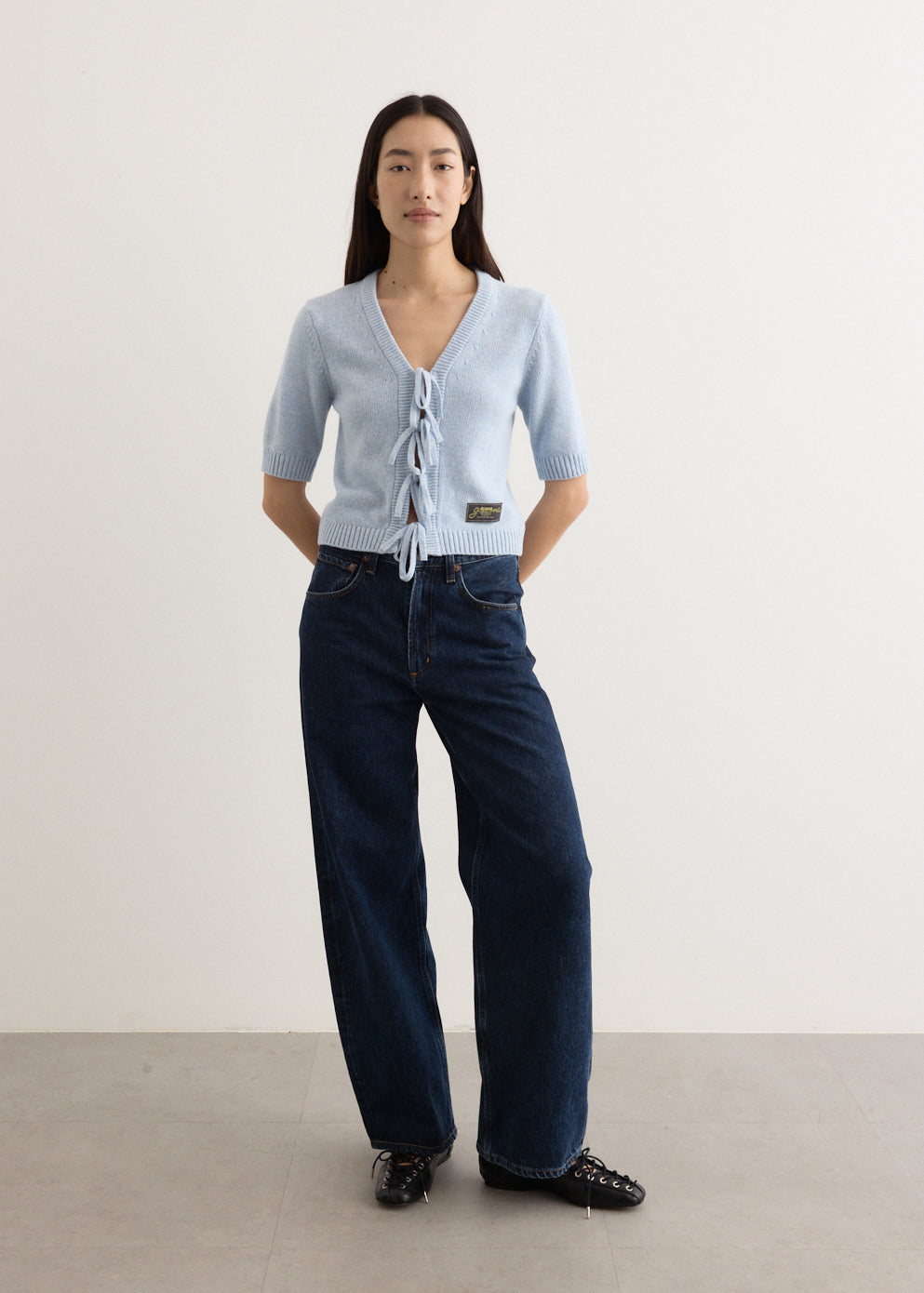 Future Wool Mix Short Sleeve Cardigan