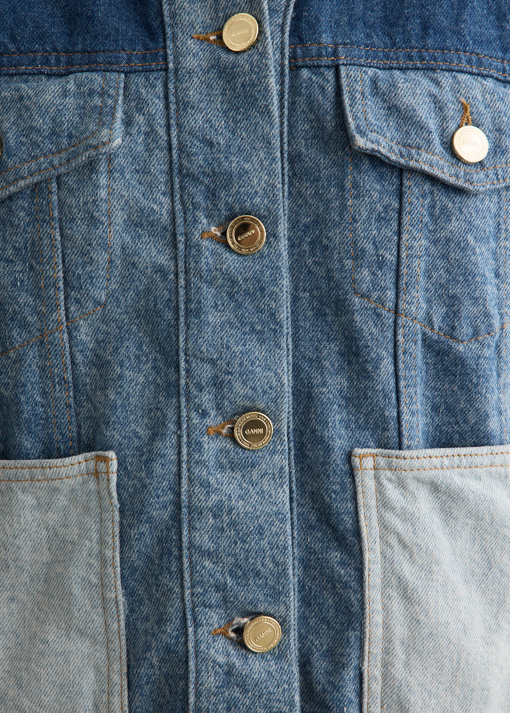Patchwork Denim Short Jacket