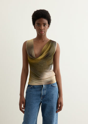Cowl Silk Mesh Tank