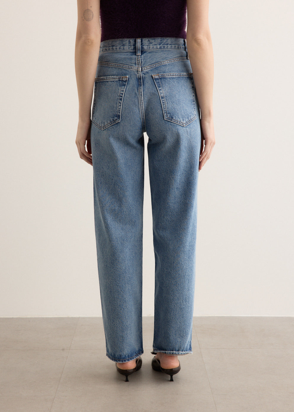 V-Waist Baggy Jeans