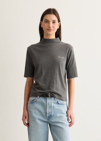 Slim Mock Neck T-Shirt