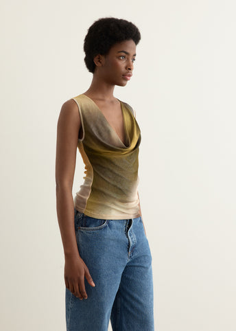 Cowl Silk Mesh Tank