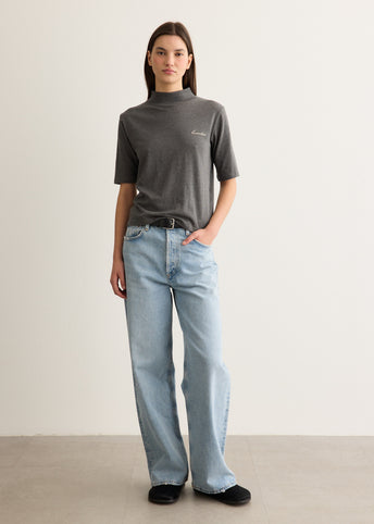 Slim Mock Neck T-Shirt
