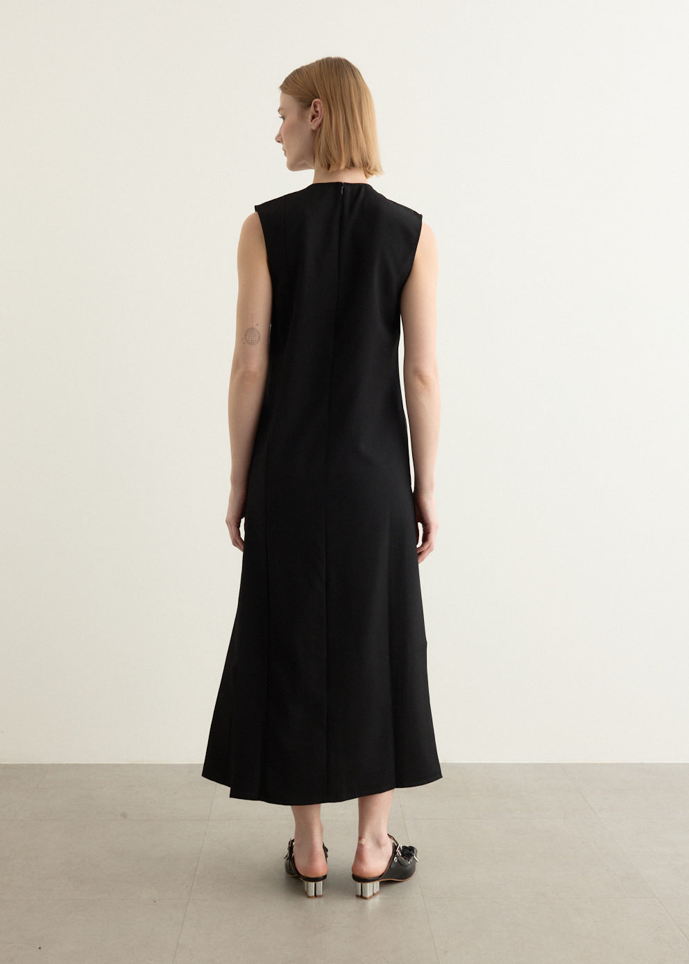 Sleeveless Pleated Dress