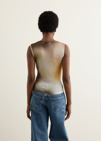 Cowl Silk Mesh Tank