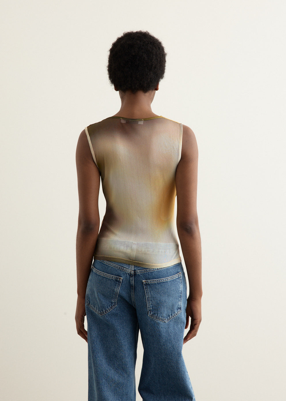 Cowl Silk Mesh Tank
