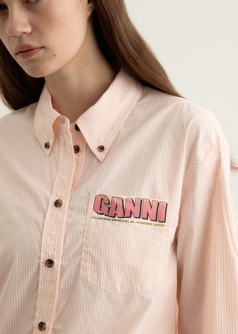 Stripe Cotton Oversized Shirt