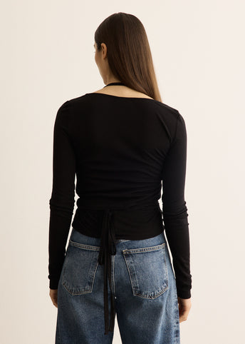 Double Halt Wrap Top
