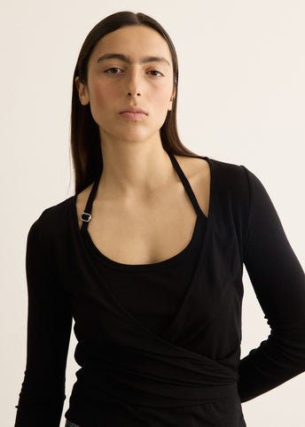 Double Halt Wrap Top