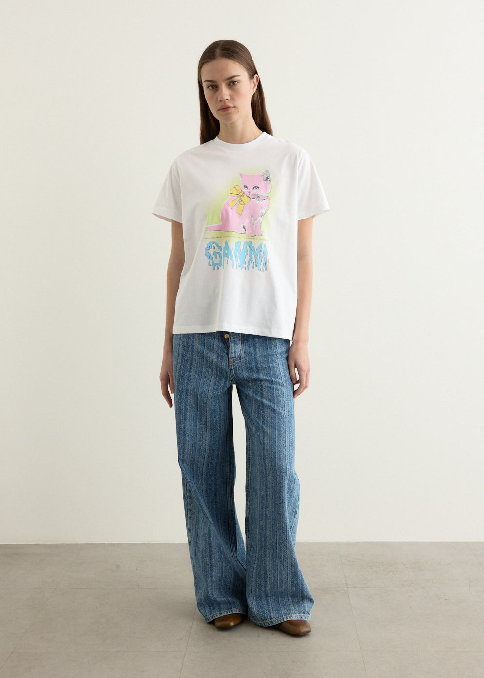 Structured Denim Double Fly Baggy Jeans
