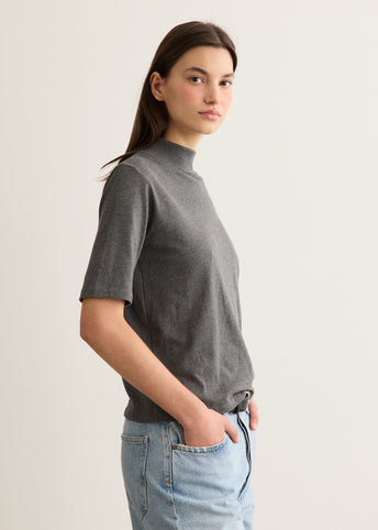 Slim Mock Neck T-Shirt