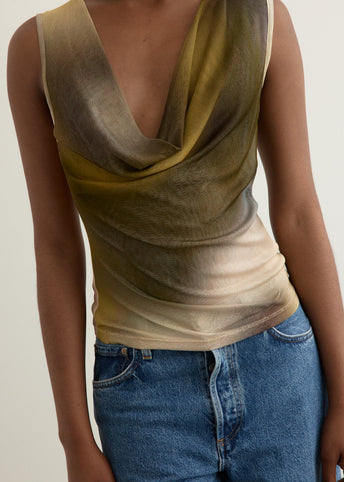 Cowl Silk Mesh Tank
