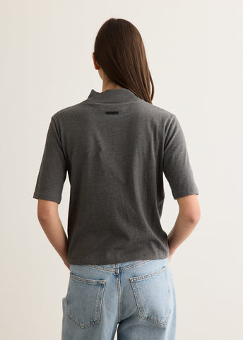 Slim Mock Neck T-Shirt