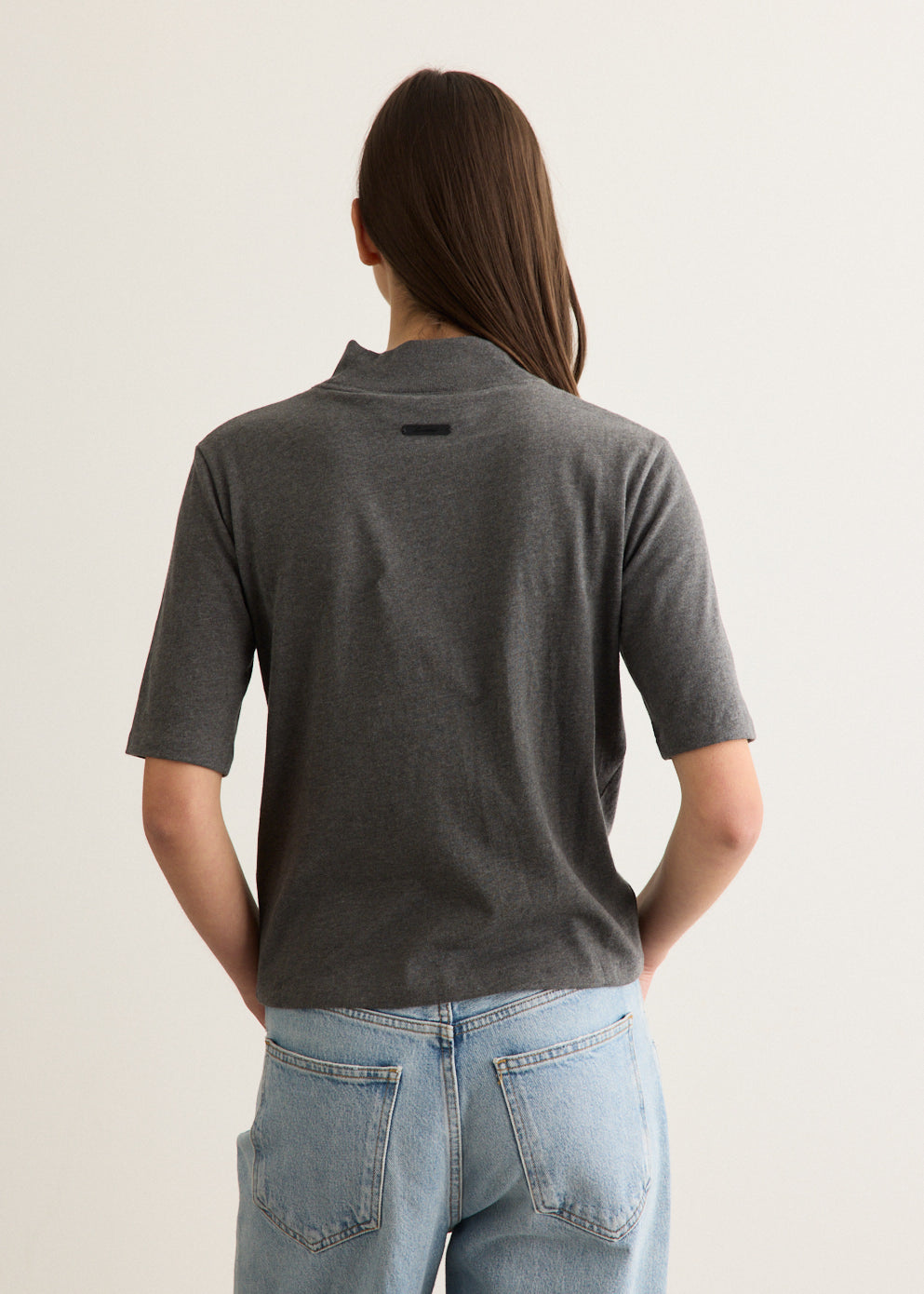 Slim Mock Neck T-Shirt