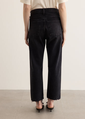90's Crop Mid Rise Loose Straight Jeans