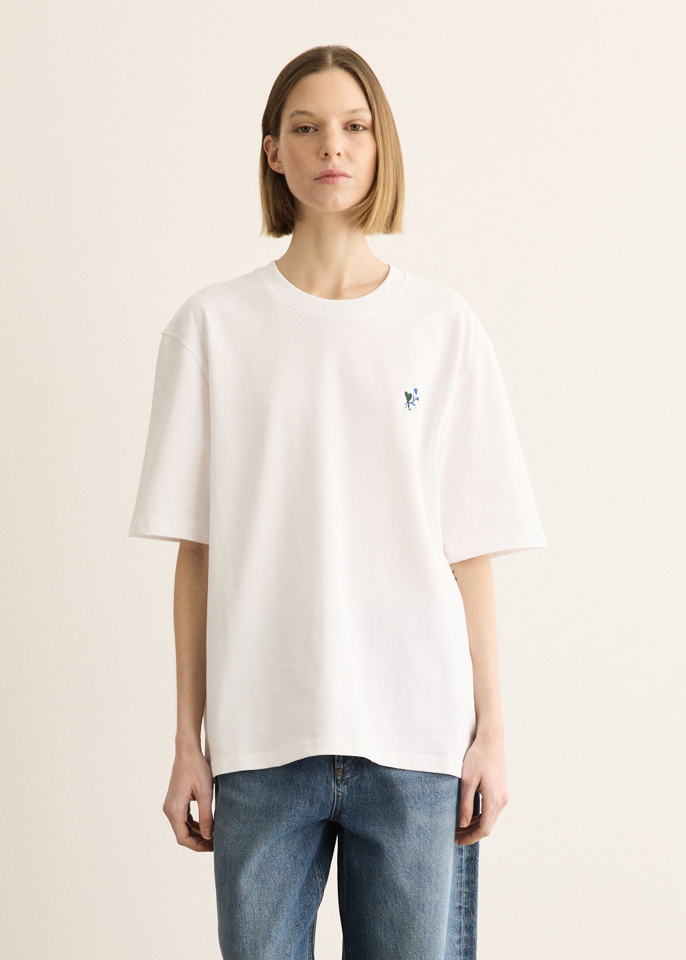 Tulip Embroidery T-Shirt