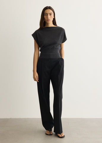 Cashmere Asymm Top