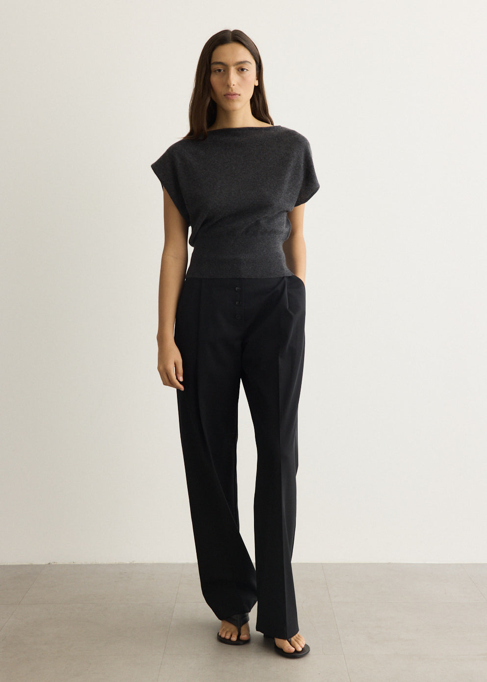 Cashmere Asymm Top