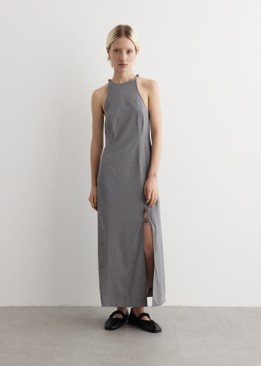 Drapey Melange Maxi Dress