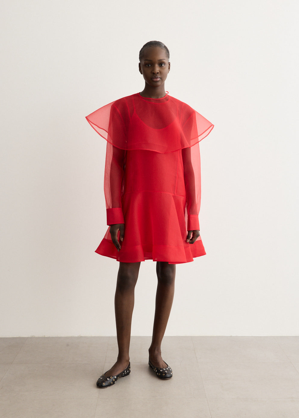 Textured Organza Mini Dress