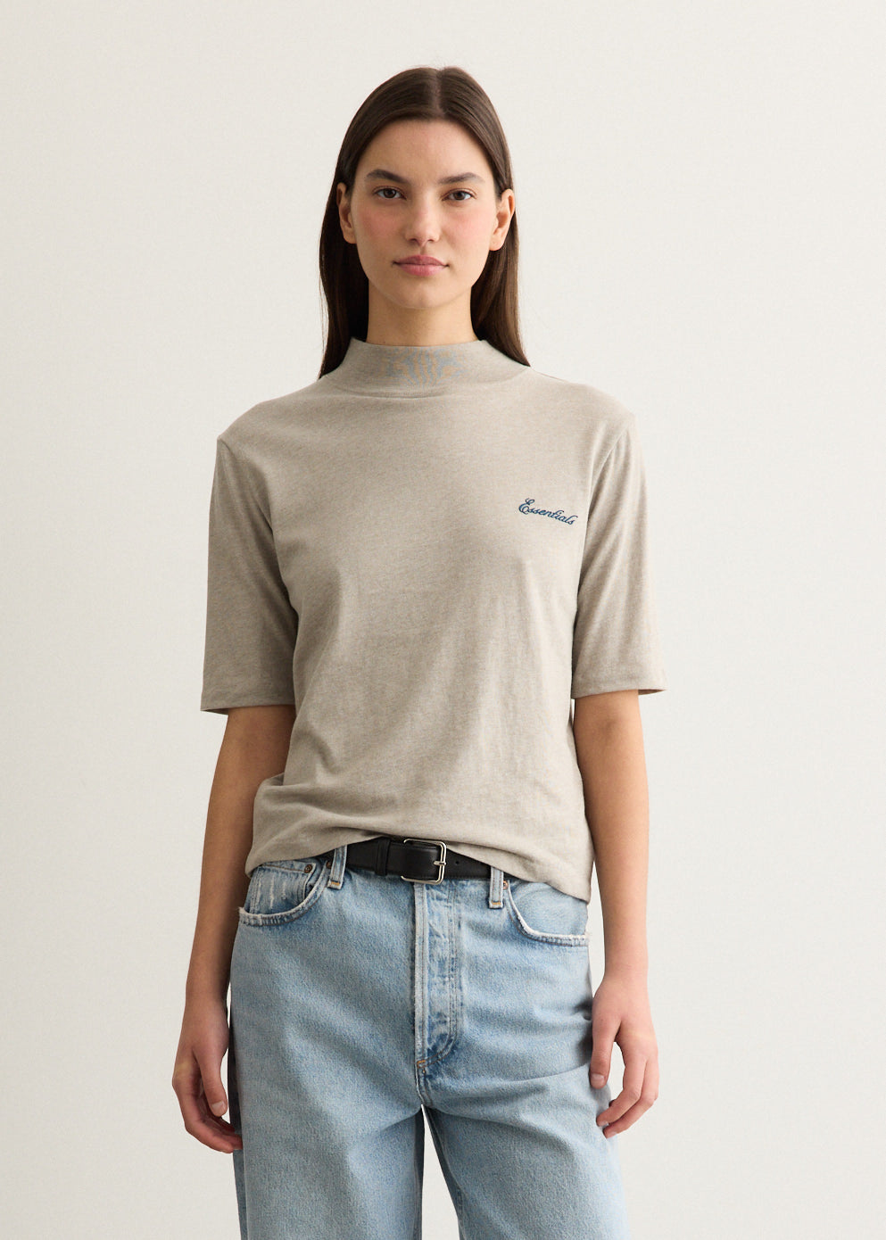 Slim Mock Neck T-Shirt