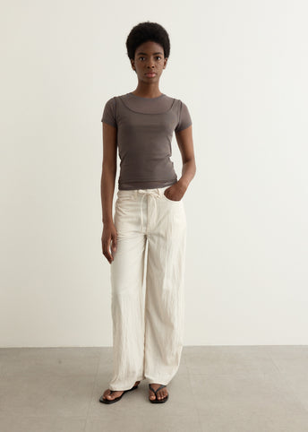 Waltz Double Layered Short Sleeve Top
