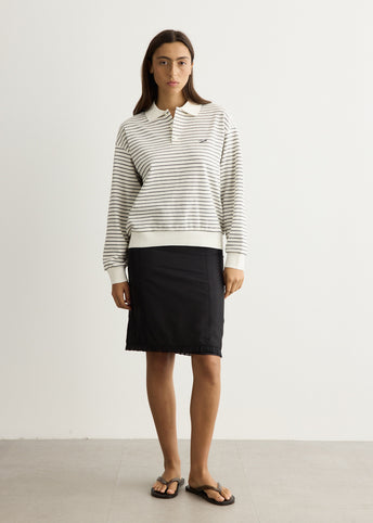 Unisex Striped Collared T-Shirt