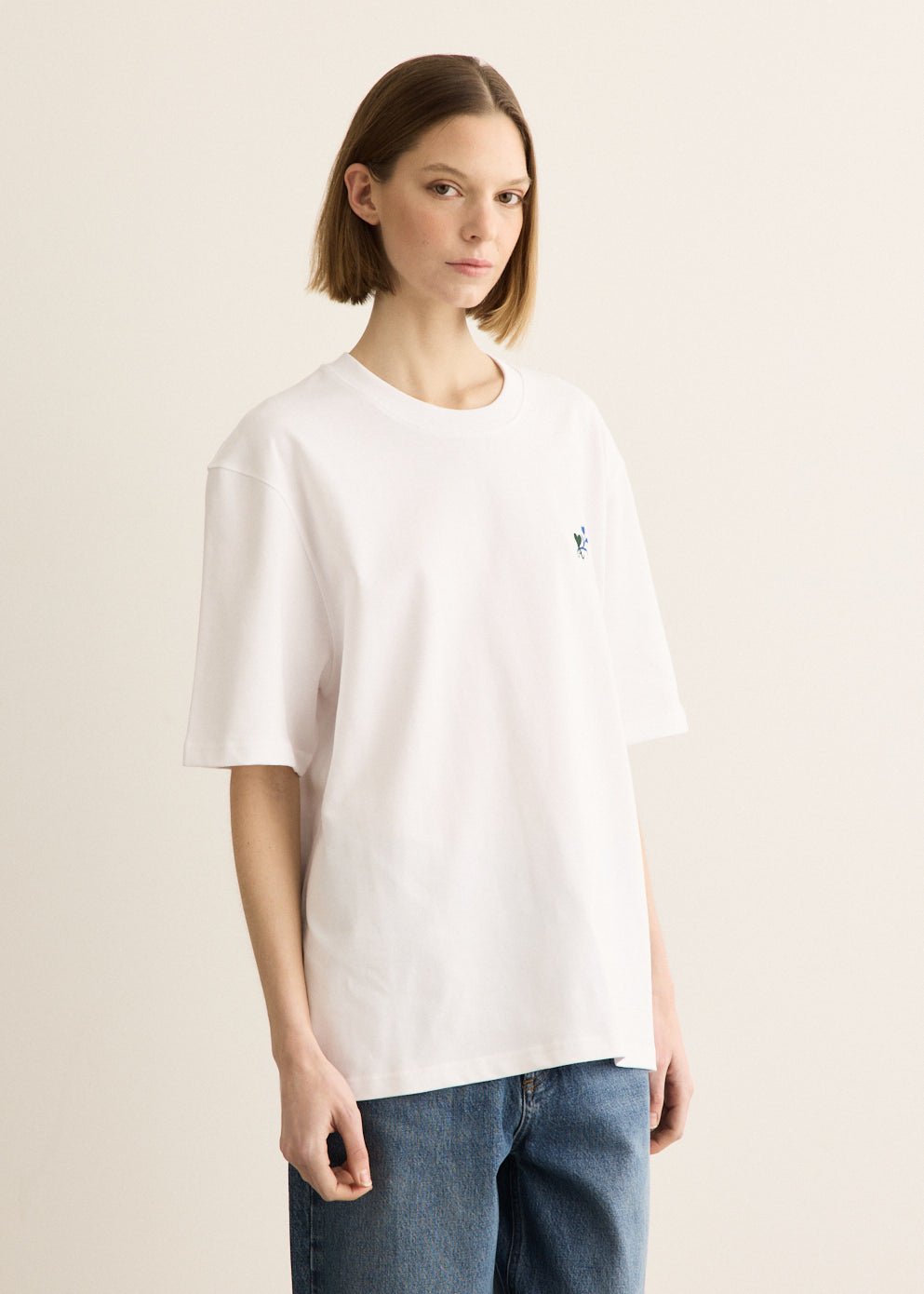 Tulip Embroidery T-Shirt