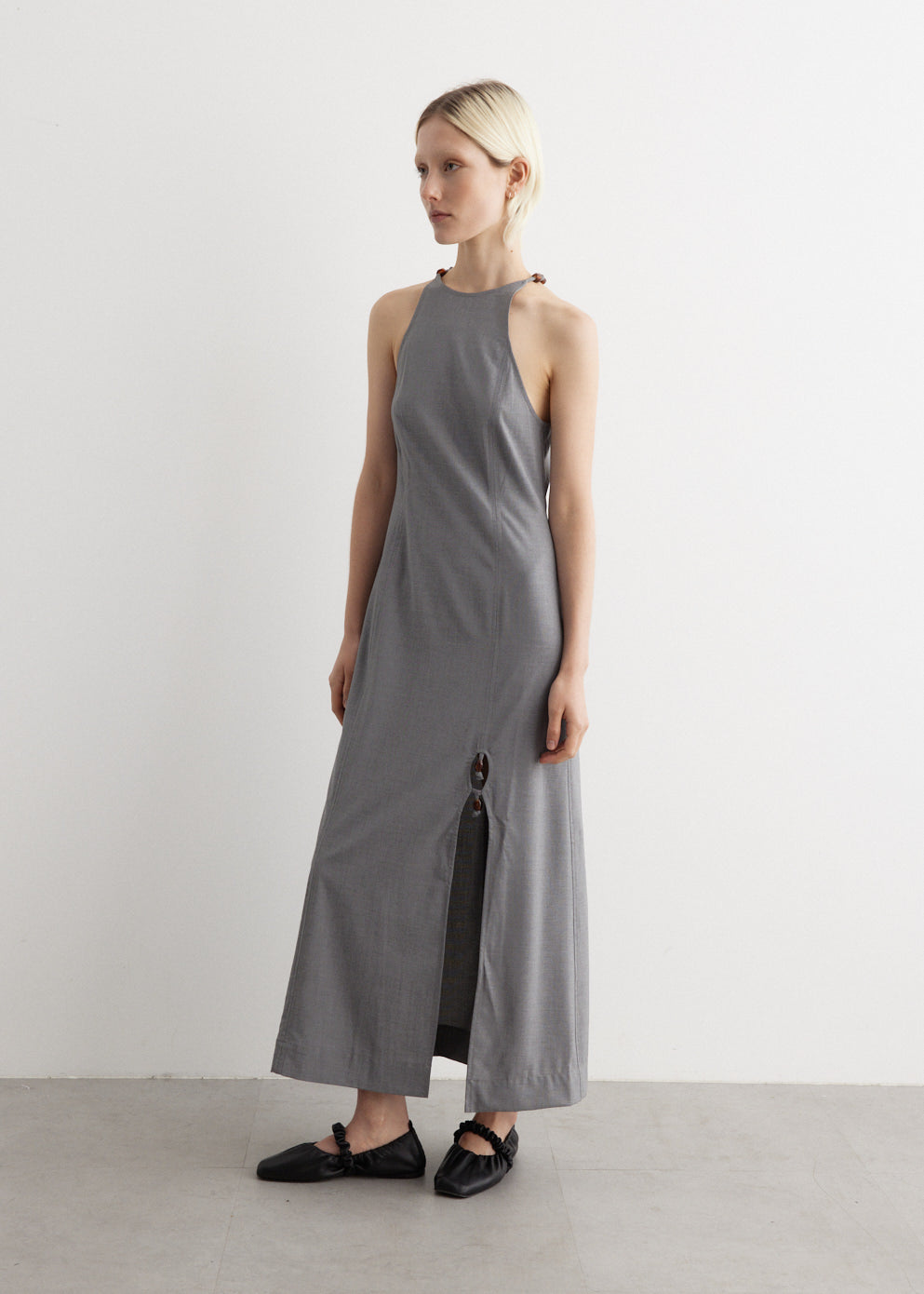 Drapey Melange Maxi Dress
