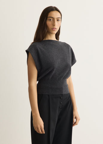 Cashmere Asymm Top