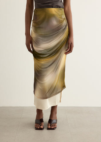 Silk Mesh Skirt