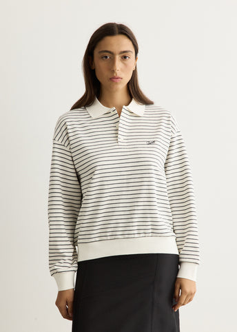 Unisex Striped Collared T-Shirt