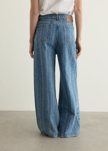 Structured Denim Double Fly Baggy Jeans