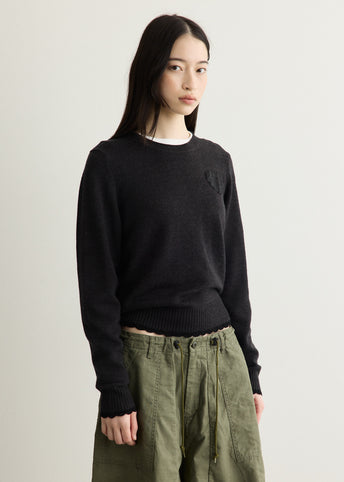 Lace Wool Crewneck