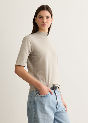 Slim Mock Neck T-Shirt
