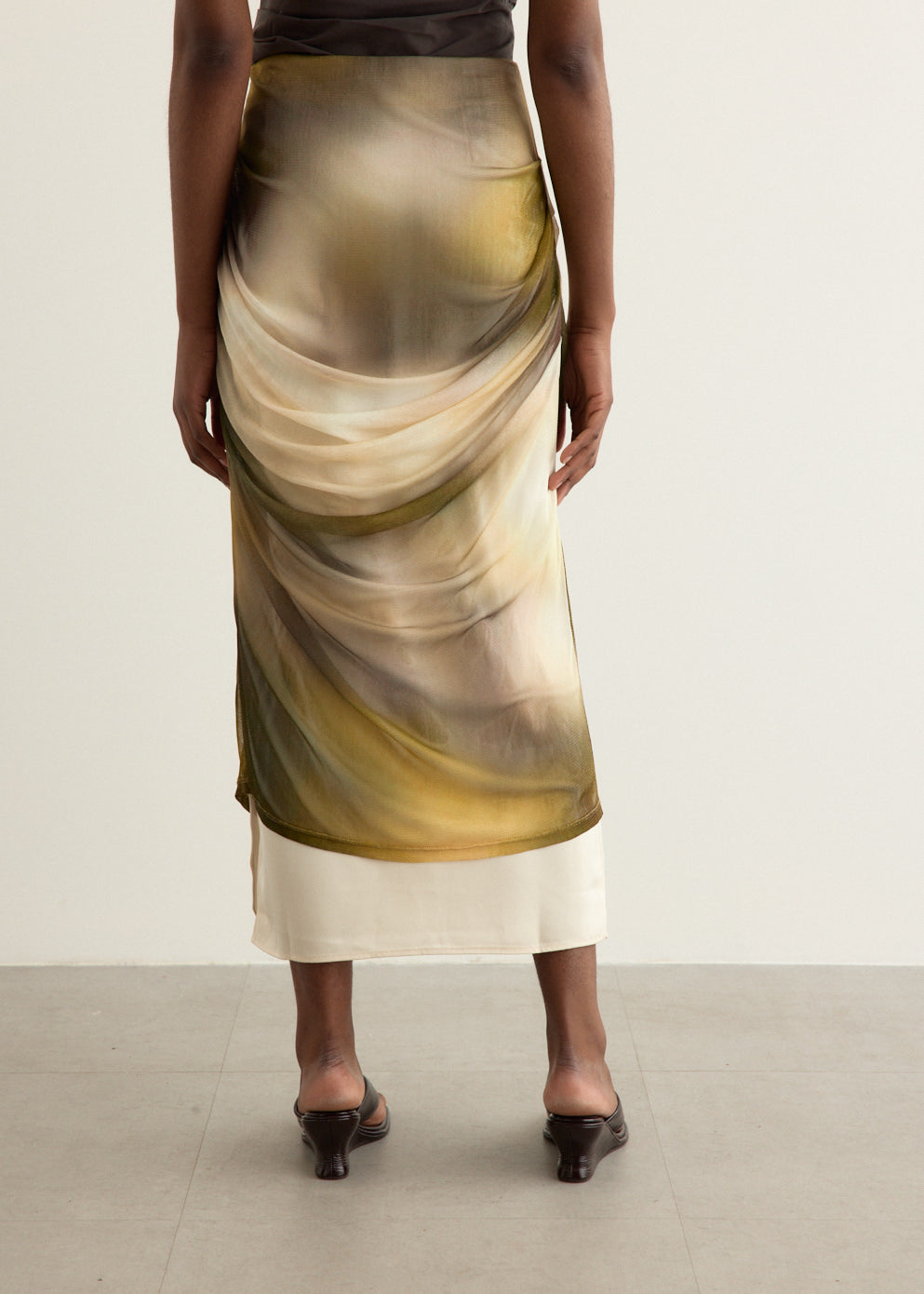 Silk Mesh Skirt