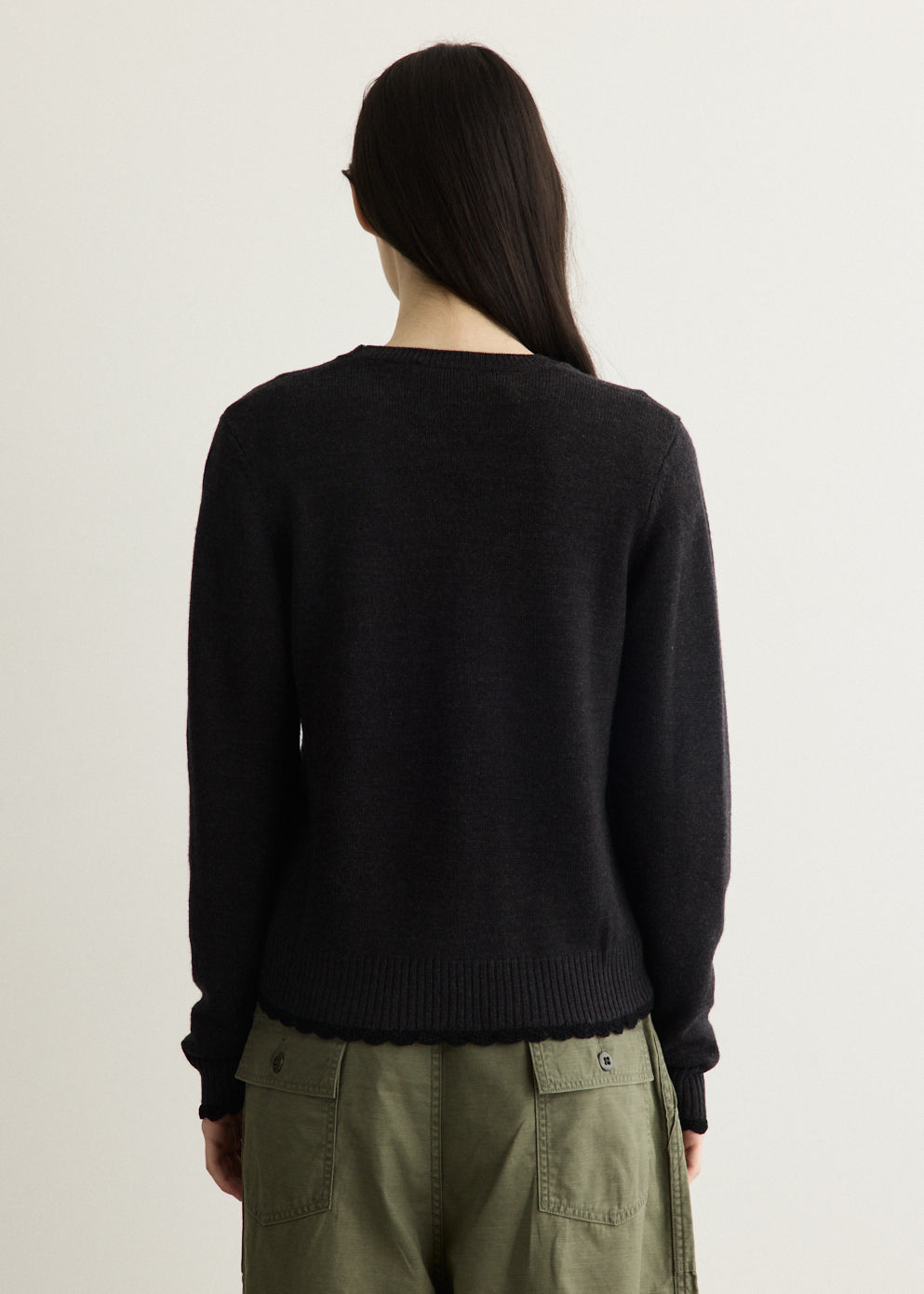 Lace Wool Crewneck