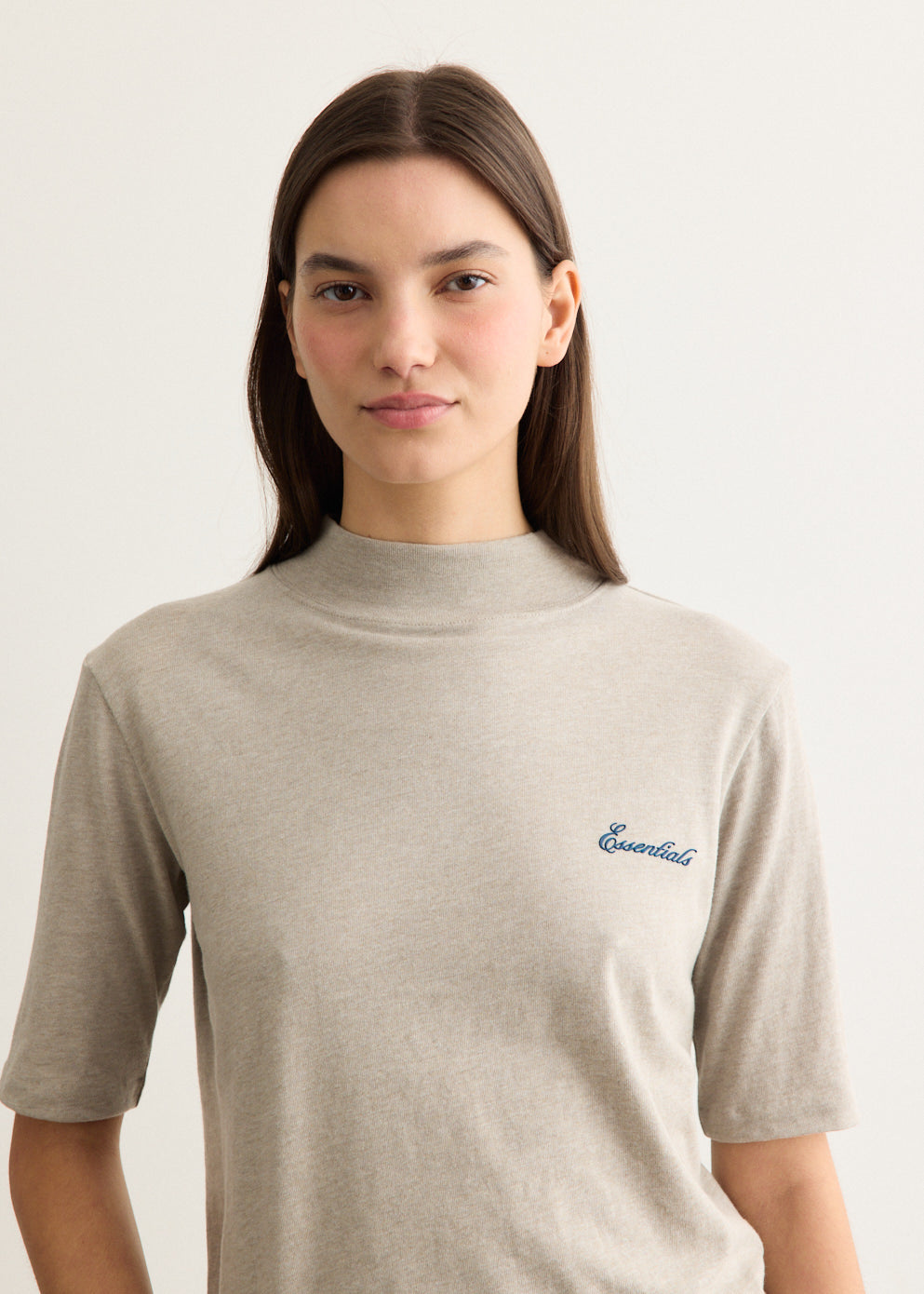 Slim Mock Neck T-Shirt