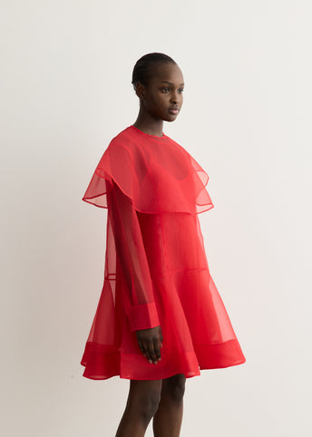 Textured Organza Mini Dress