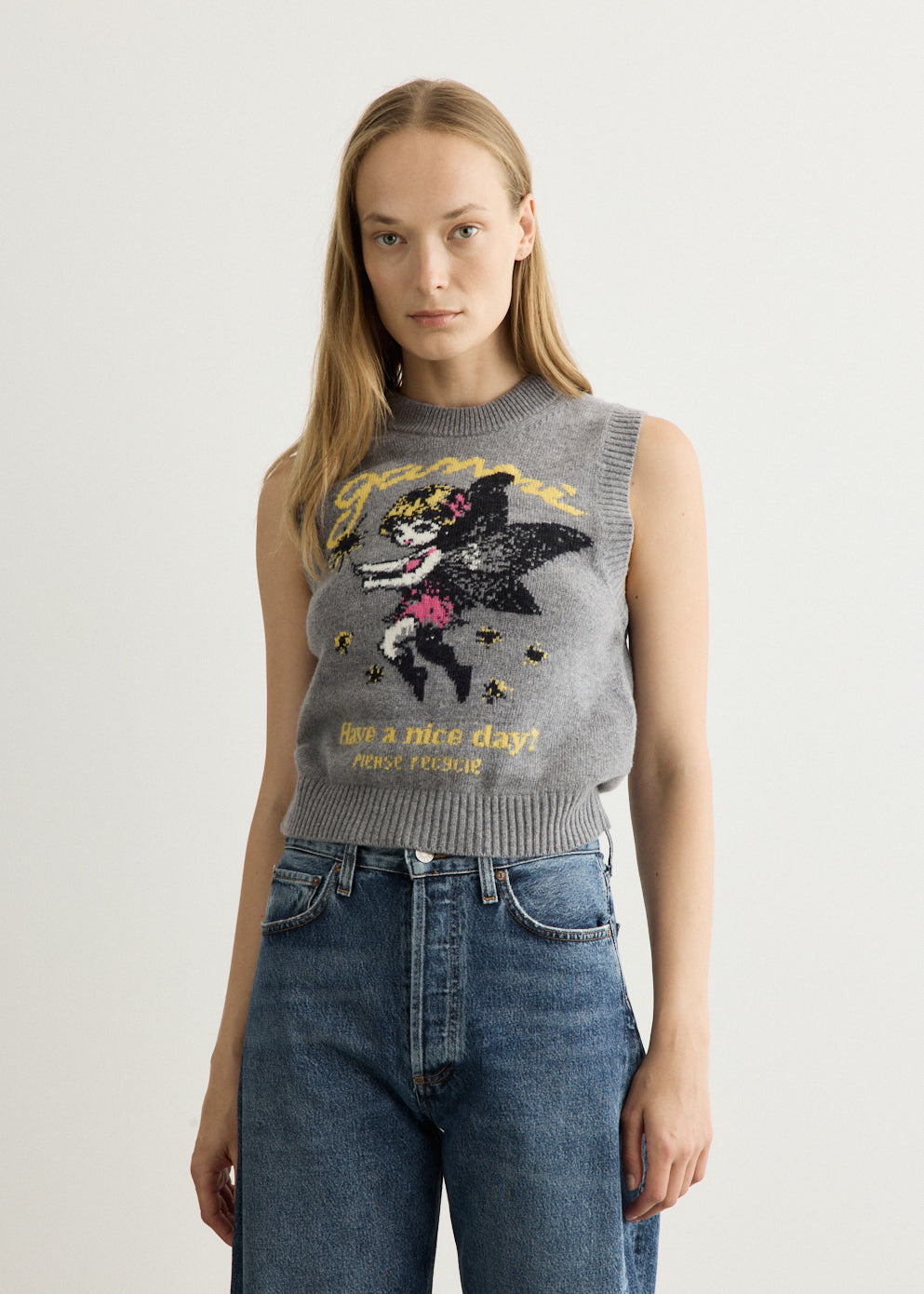 Graphic Wool Vest